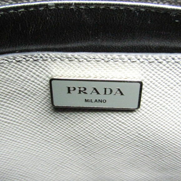PRADA Saffiano Cuir Handbag Shoulder Bag Gray BN2823 - Picture 16 of 16